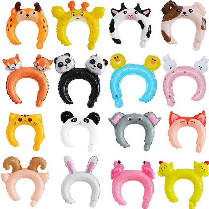Cute Headband Foil Balloon Animal Children's Toys Party Decor 20Pcs