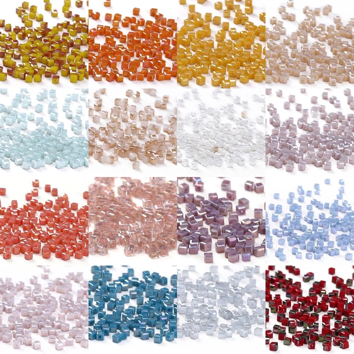Square-shape Crystal Beads for Jewelry Making 30 Colors AB 100pc 2mm Austria Cube Bracelet Necklace DIY C-1 | Украшения и