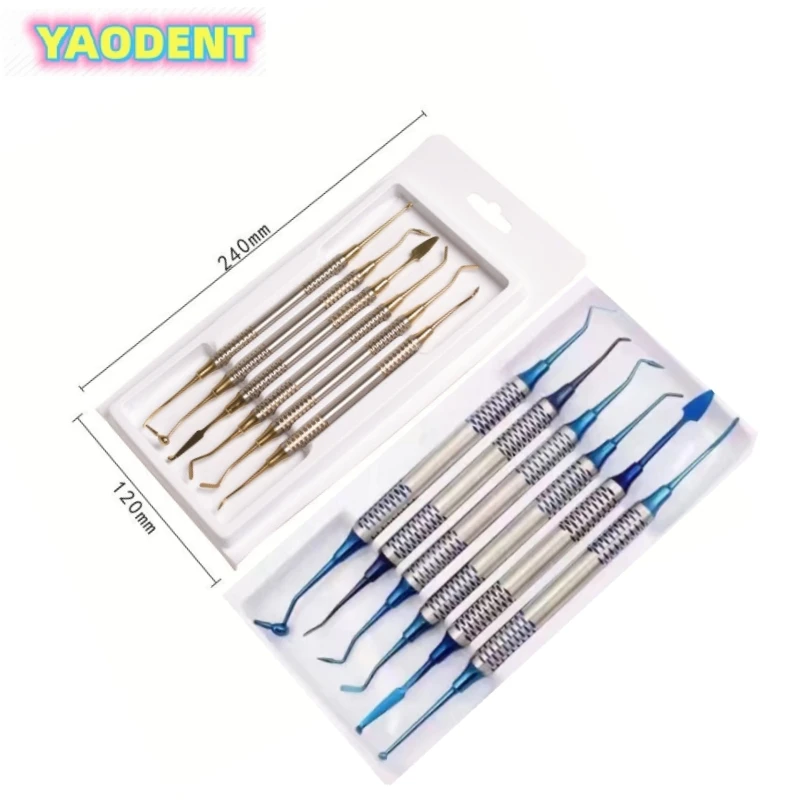 YAODENT Dental Restorative Set Dental Resin Composite Spatulas Dentistry Filling Titanium Plated