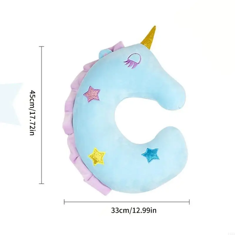 F68D Animal Memory Foam Ushaped Neck Pillow Unicorns Stuffed Animal Pillow 6