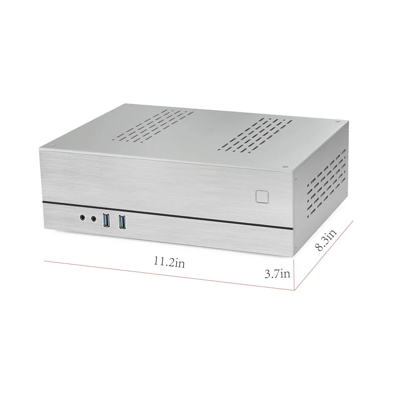 Mini ITX Aluminum Computer HTPC Chassis Aluminum Shell Mini Case Mini-ITX Desktop Horizontal Computer Case