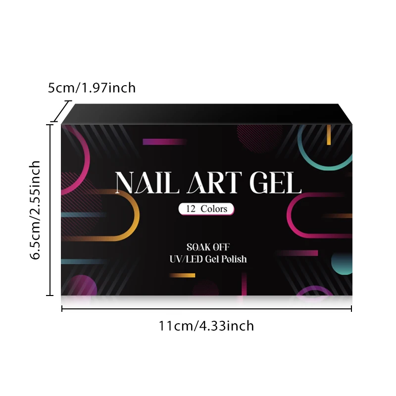 MEET ACROSS12Pcs Red Series Gel Nail Polish With Box Semi Permanent UV Gel LED Nail Art Varnish Manicure Kit Nail Supplies 6