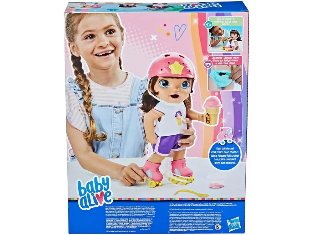 Boneca Baby Alive Patinadora Morena   4