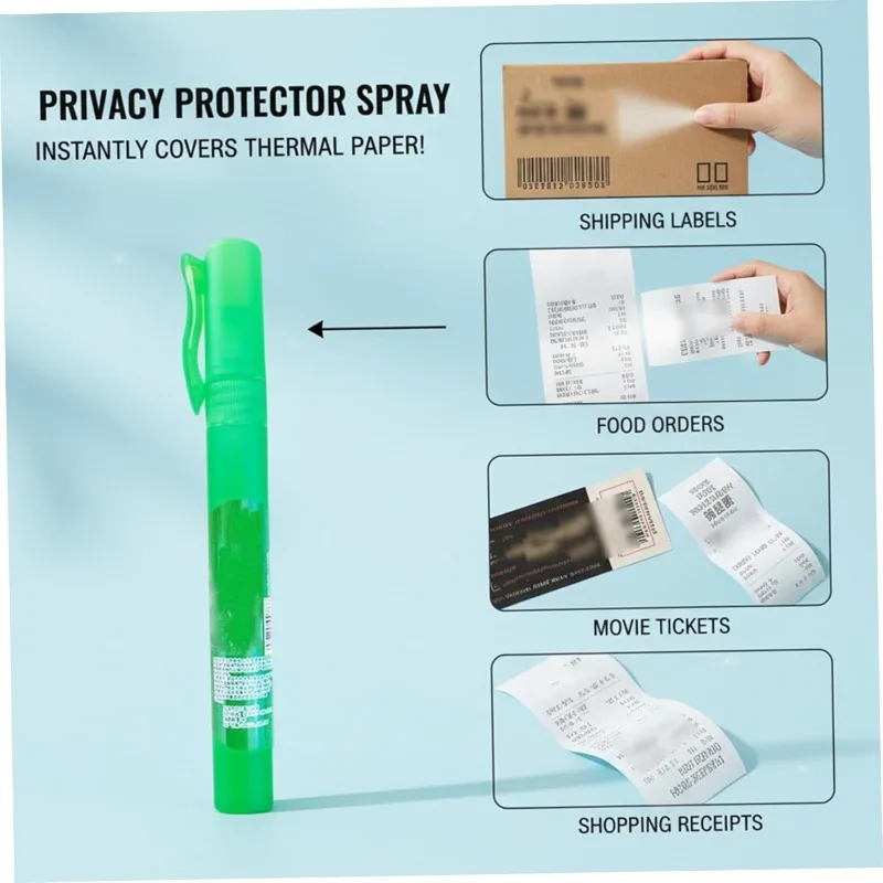 열전사 용지 스프레이 수정액 개인정보 보호 지우개 익스프레스 데이터 제거 펜 자국 없는 코드 차단 미스트