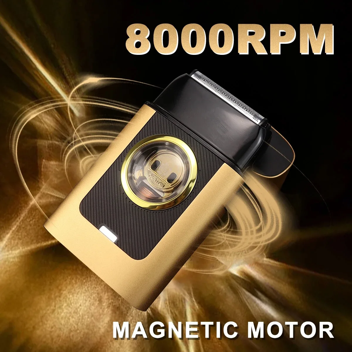 케메이 KM-T409 남성용 이발기 전기 포일 면도기 8000RPM 마그네틱 모터 풀 메탈 헤드 면도기 3중날 전문가용 수염 트리머