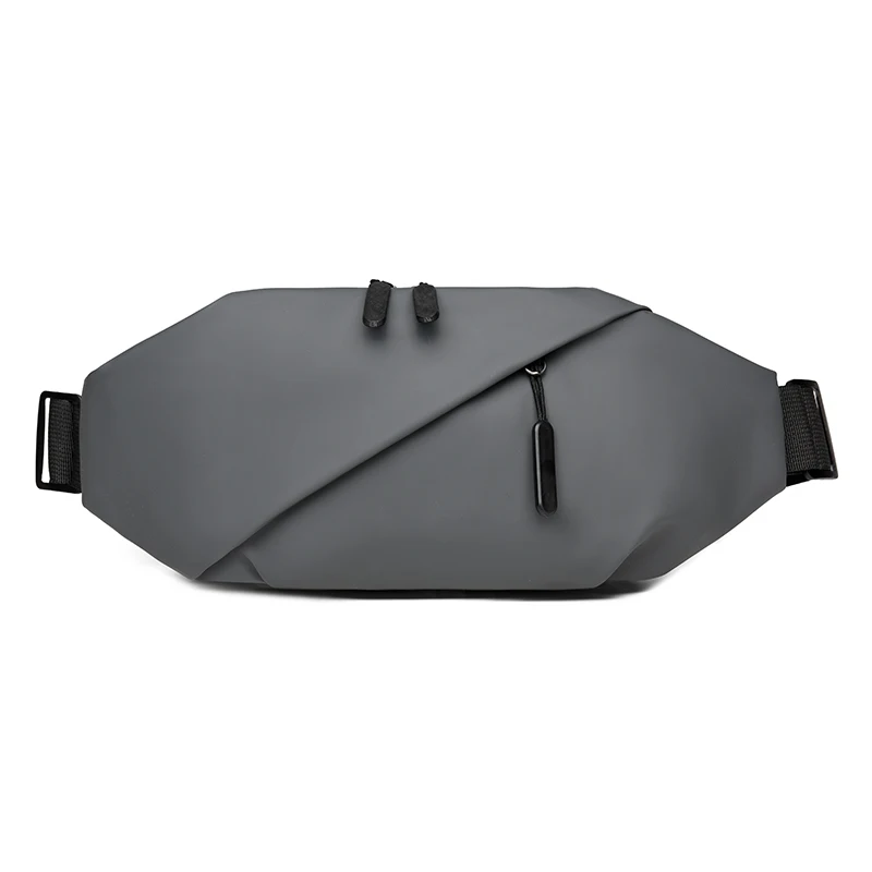 Unisex waist chest horizontal Satchel - adjustable strap, zipper closure, suitable for travel, outdoor, commuting