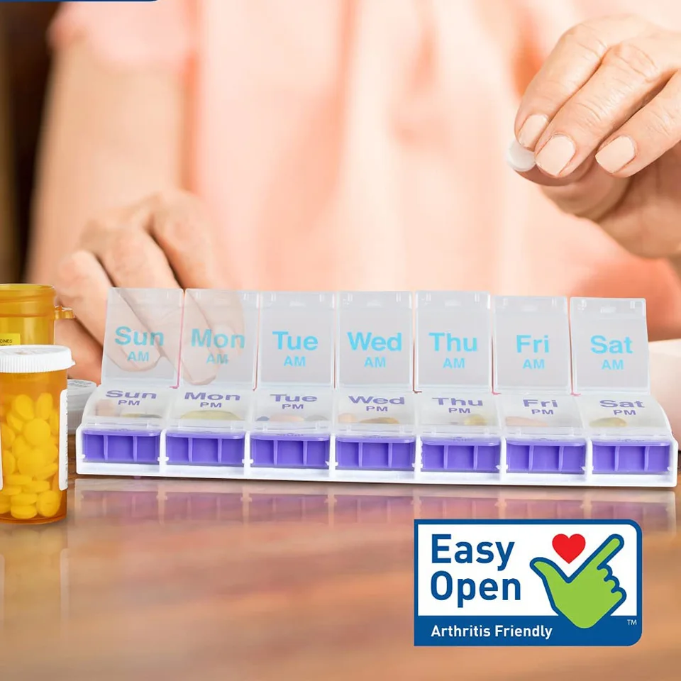 14 Griglie 7 Giorni Settimanali Portapillole Dispenser Per Compresse Medicinali Organizer Portapillole Divisori Portapillole