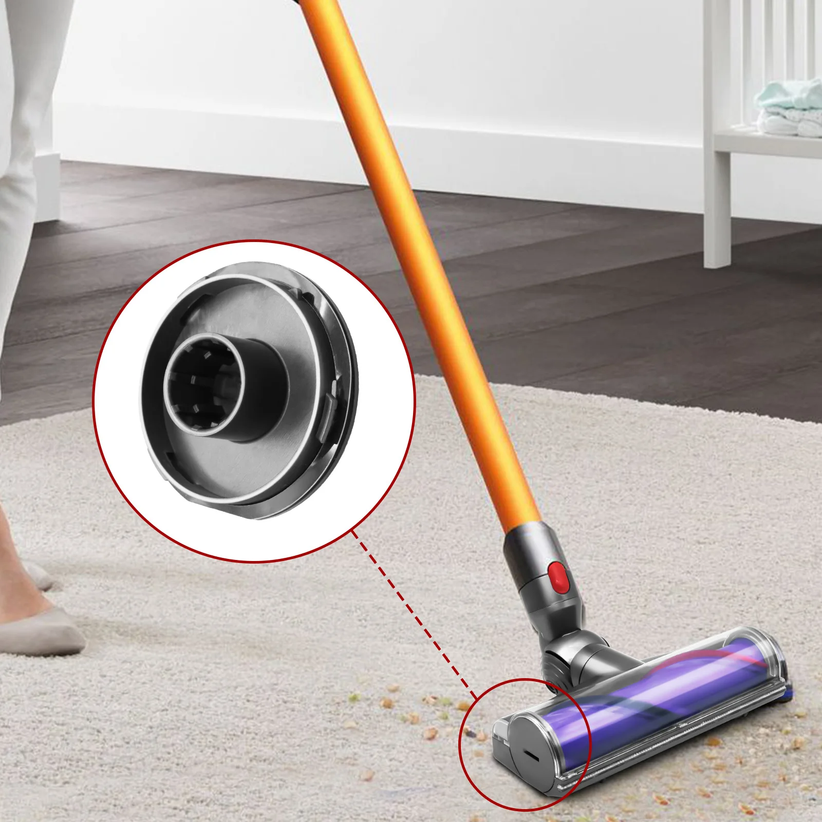 For Dyson V8 V10 V11 V15 Vacuum Cleaner Accessories Side Cover Special Direct Drive Suction Head Replacement Spare Parts