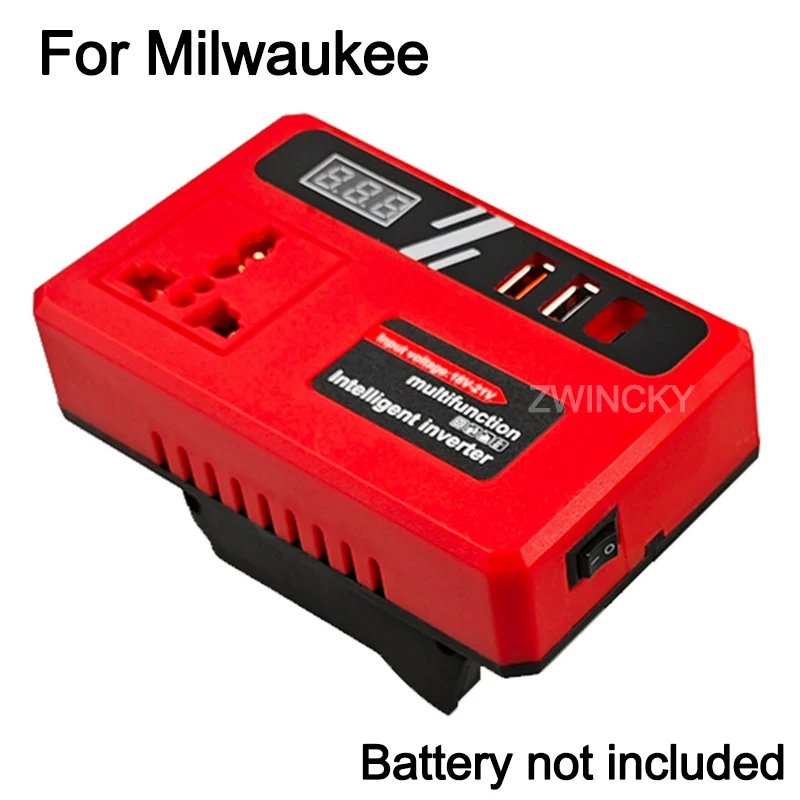 Stromwechselrichter DC 18V zu 220V Inverter-Adapter Stromversorgung für Haushaltsgeräte für Makita/Dewal/Milwaukee Outdoor-Camping – Detail 9