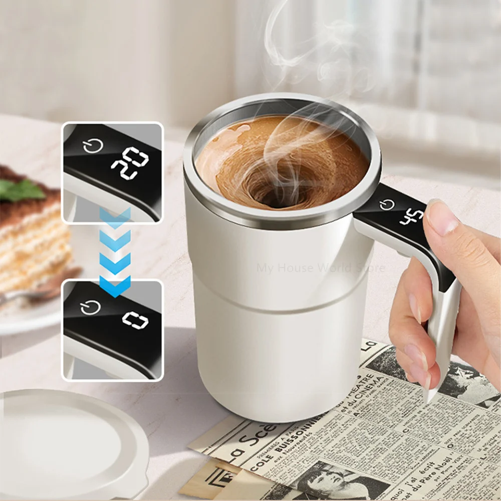 Stainless Steel Self Stirring Magnetic Mug 2