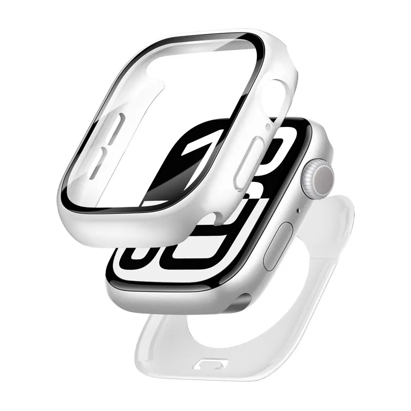 All-in-One Waterproof Apple Watch Protective Case with Tempered Glass Screen Shield