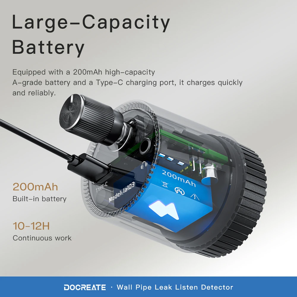 Multi-functional Water Leak Detector Sound Detector For Pipe Water Leak Suitable For Leak Detection Of Various Construction Pipe