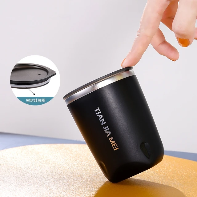 Tasse thermique de 300ML, tasse à café, tasse à bière en acier inoxydable pour thé, café, bouteille d'eau, isolée sous vide, étanche avec couvercles 5