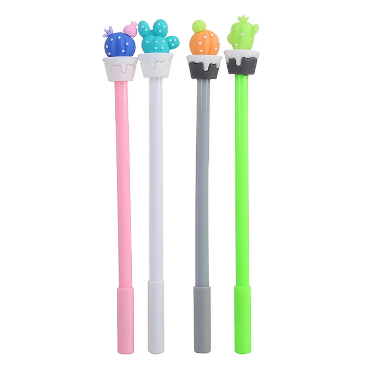 24 Pcs Wholesale Creative Cactus Black Gel Ink Pens Five Novel Stylesncute  Fun Writing Pens School Office Student Supplies - AliExpress