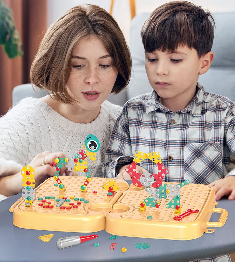 Children Screw Assembly and disassembly assembly kit electric drill baby hands benefit intelligence toys 5