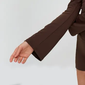 Veste de Yoga Femme Zippée Manches Longues