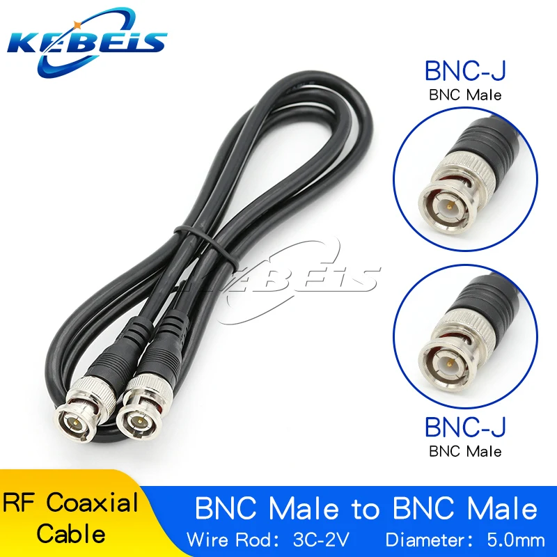1 Stück BNC Q9 Stecker auf Doppel-Krokodilklemme 4MM Bananenstecker Oszilloskop-Testkabel BNC zu BNC RCA Kabelverbinder – Detail 9