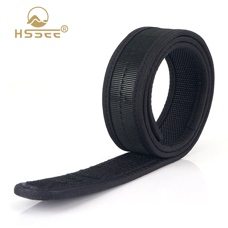 HSSEE Tactical Inner Belt for Men and Women Premium Nylon Hook and Loop Belt Rigid Unbuckled Military Strips 95cm to 135cm