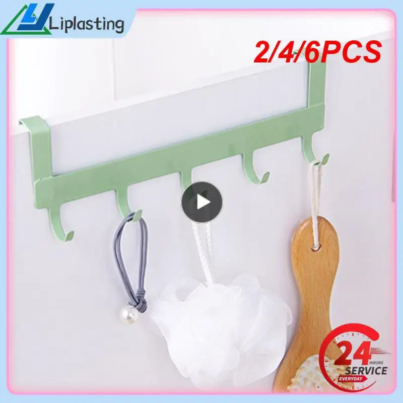 

2/4/6 шт., крючки на дверь, 5 крючков