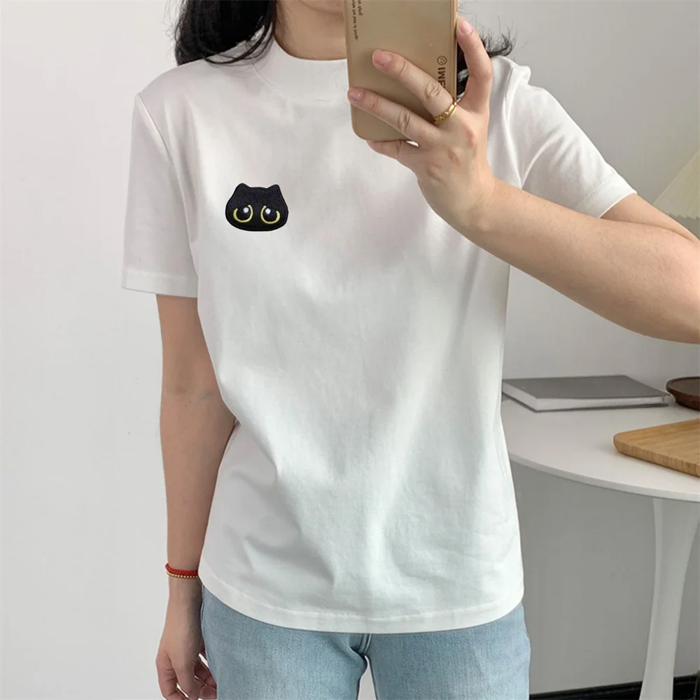 Description Picture 4 of itemCute Cartoon Embroidery Kawaii Black Cat Pattern embroided Logo Down Jacket Patch Patch Patch lag Phone Case Decoration Patch