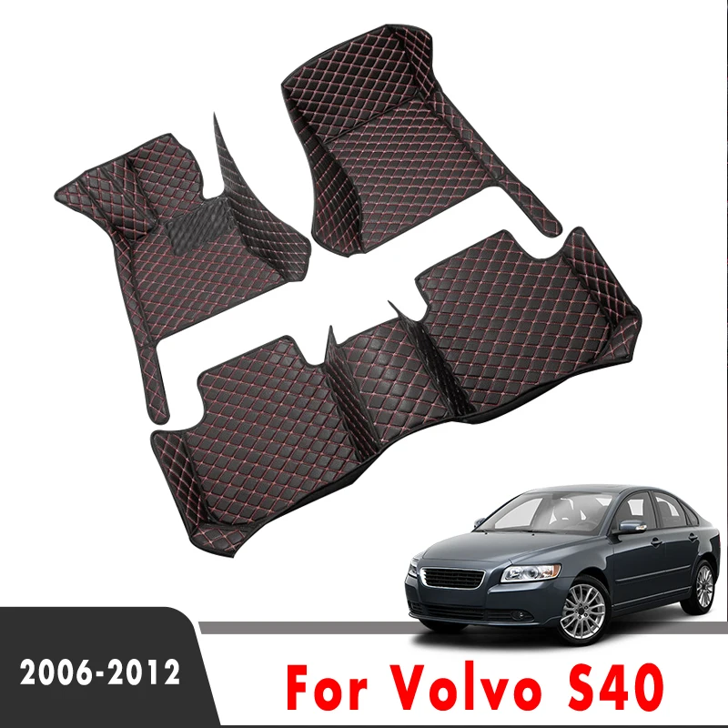 Car Floor Mats For Volvo S40 2012 2011 2010 2009 2008 2007 2006 Leather
