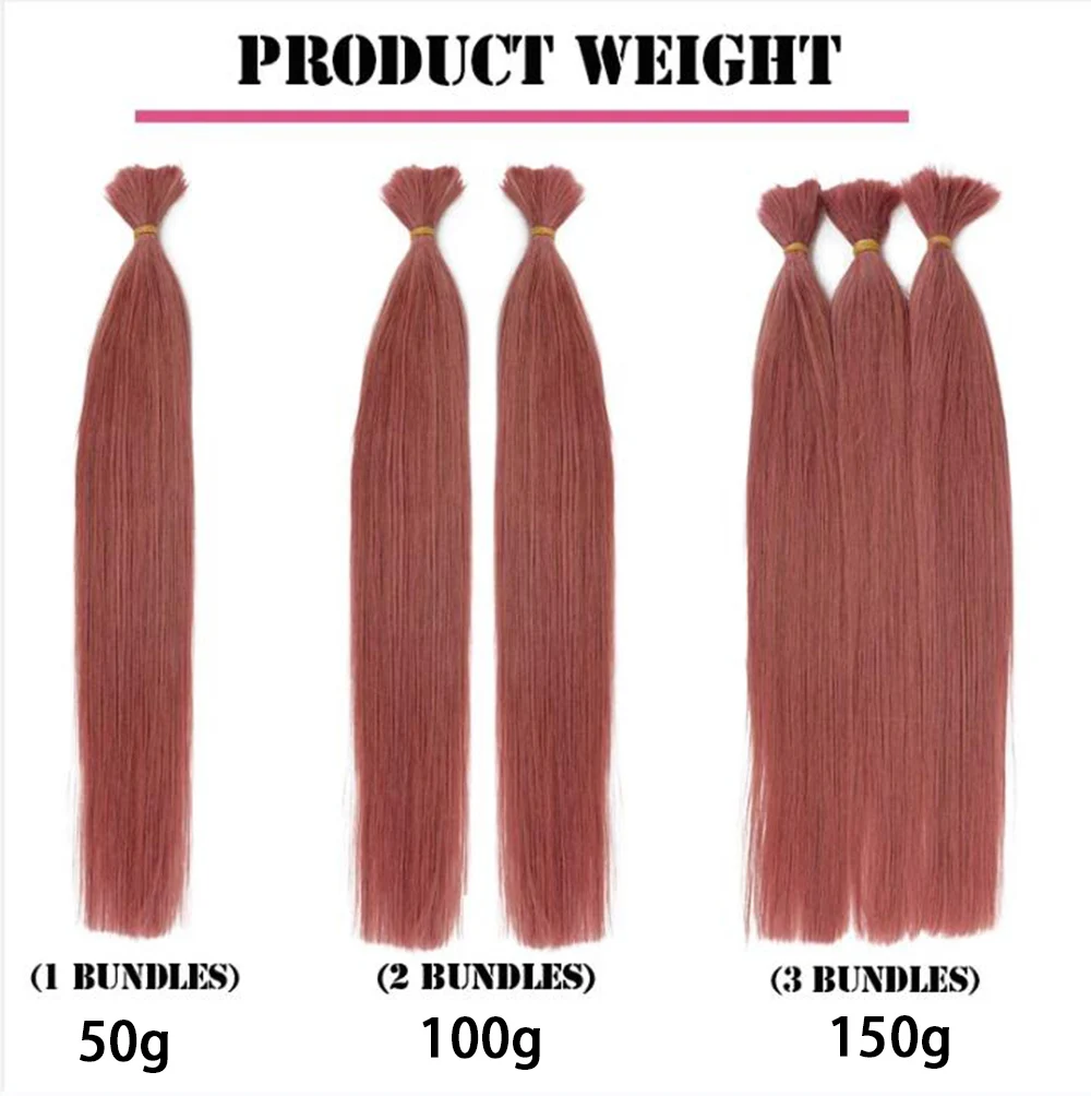 Human Hair Extensions Straight Bulk No Weft 100% Vietnam Remy Human 50g