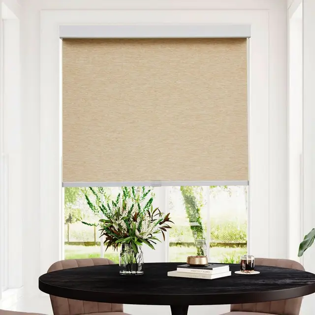 Persilux Roller Blinds Cordless Shades Natural Woven Light Filtering
