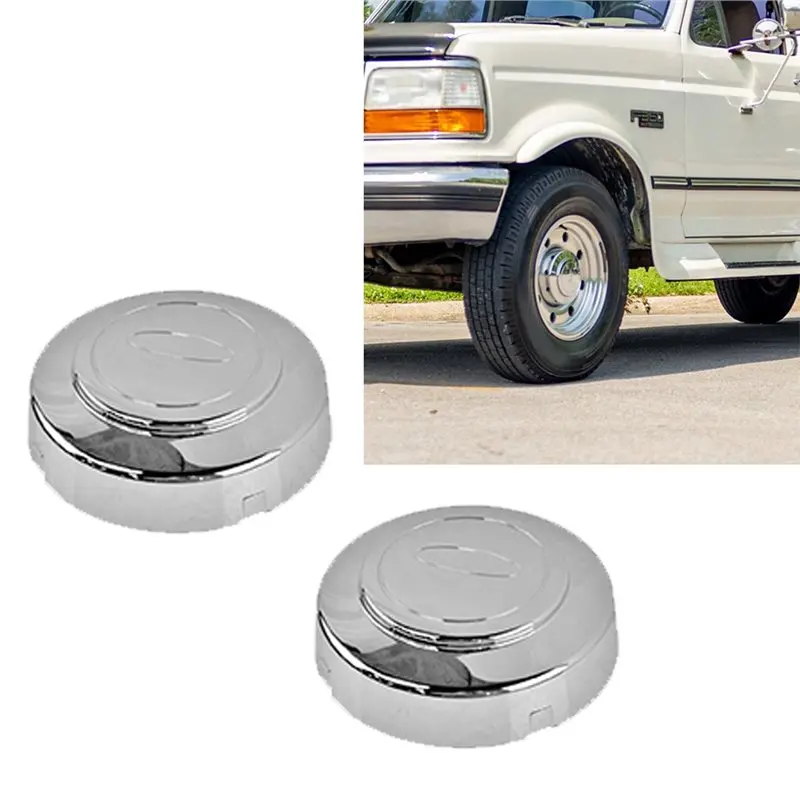 2Pcs 프론트 휠 허브 센터 캡 크롬 커버 F5TZ1130H F5TZ-1130-H 포드 F E-시리즈 F-250 F350 E150 03-14 E-350 95-03