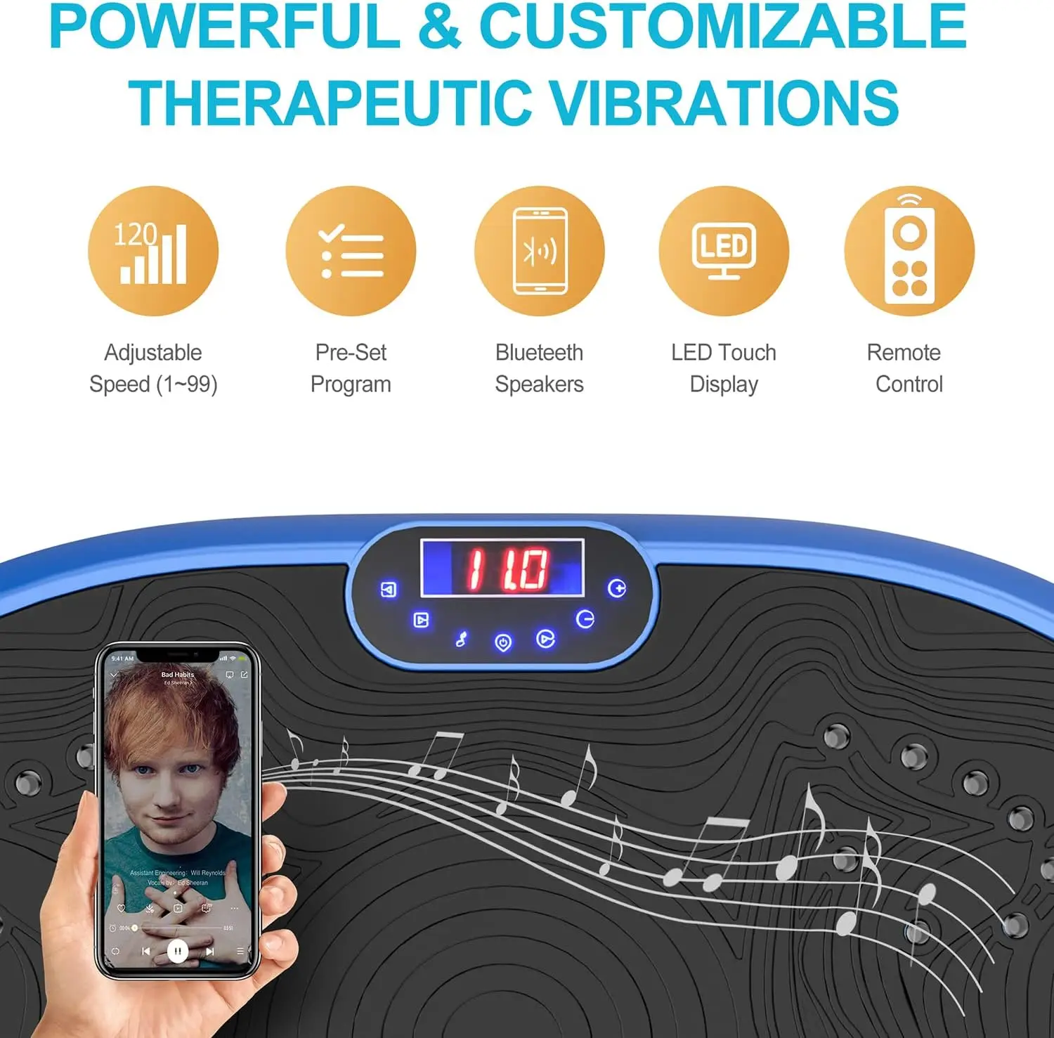 Vibration Plate Exercise Machine Whole Body Workout Portable Mini Vibrate Fitness Platform Lymphatic Drainage Machine for Weight