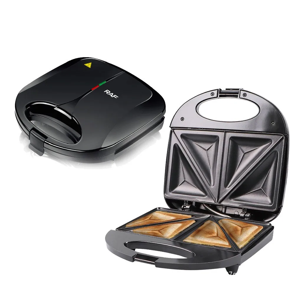 Electric Sandwich Maker with Non-Stick Plates, Waffle Maker, Cool Touch Handle, Easy to Clean and Store