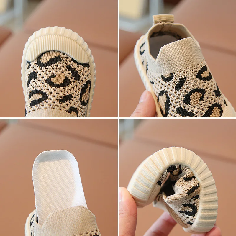 Children Mesh Breathe Sneakers Spring New Casual Leopard Boys Mesh Shoes Girls Toddler Shoes Light Soft Bottom Shoes Zapatillas 5