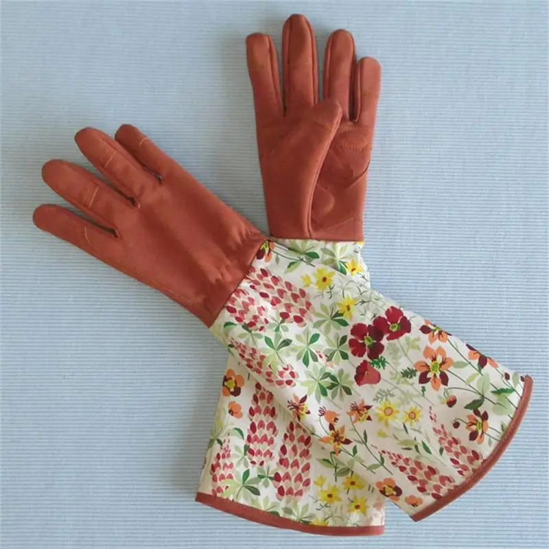 Heavy Duty Gardening Rose Pruning Gauntlet Gloves Thorn Proof Long Sleeve Work Welding Garden Gloves 4