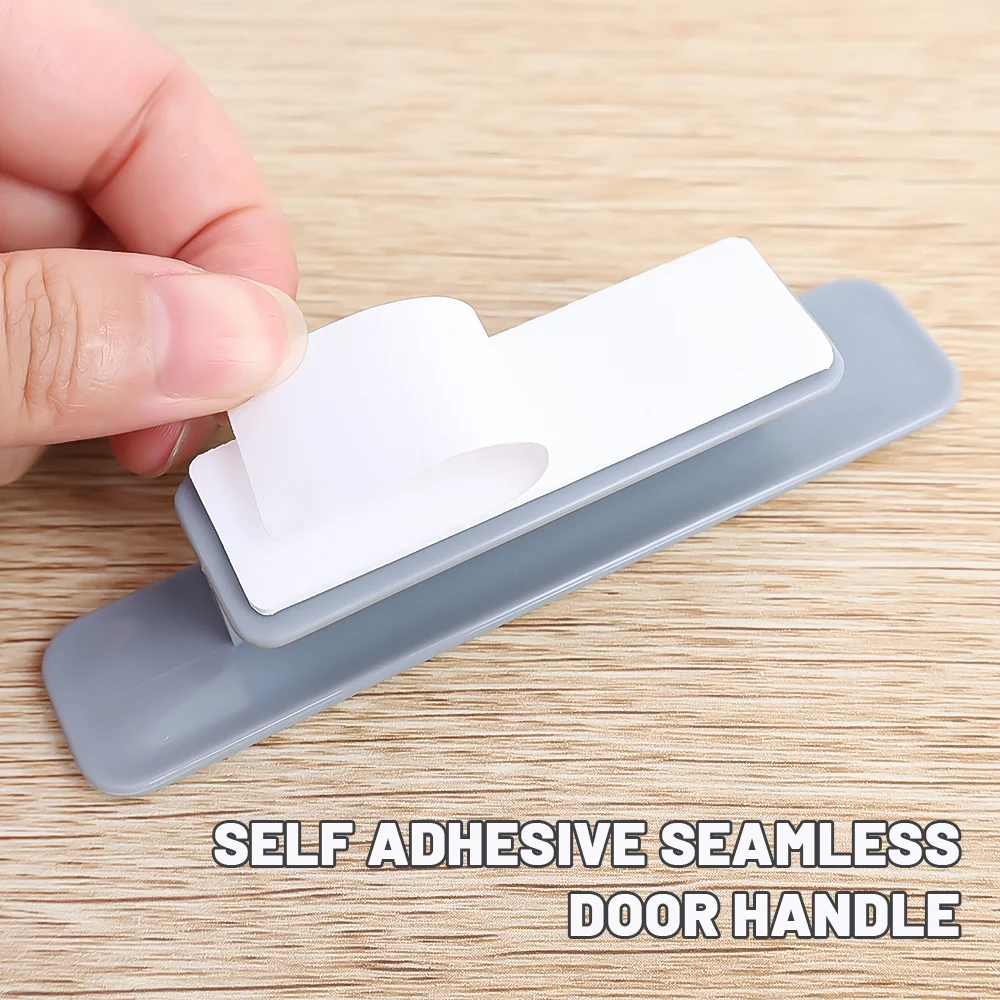 4/2Pcs Self-adhesive Door Wardrobe Handle Window Cabinet Drawer Handles Multipurpose Open Sliding Door Knob Auxiliary Device