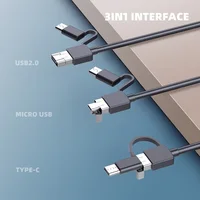 3in1 Micro USB Type-c Android Endoscope Camera Pipe Car Inspection Borescope Waterproof LEDs Rigid Cable for Sumang HUIWEI PC 2