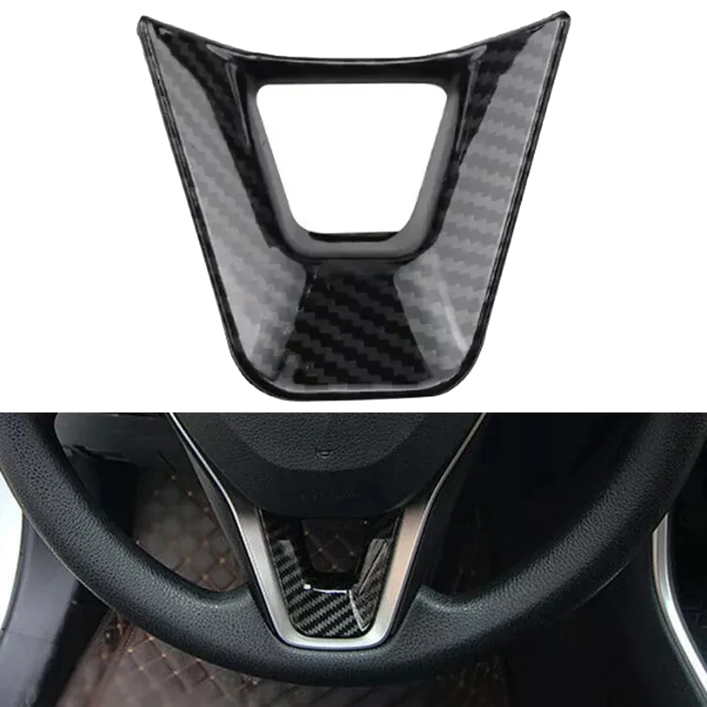 1Pc Car Steering Wheel U-Type Panel Trim Sticker For Toyota For RAV4 2019-2024 Steering Wheel U-Type Panel Trim Sticker