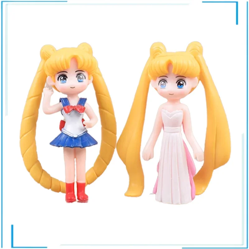 

Sailor Moon Anime Figures Tsukino Usagi Japanese Anime Different Styles of Cute Cartoon Anime Characters Desktop Decoration