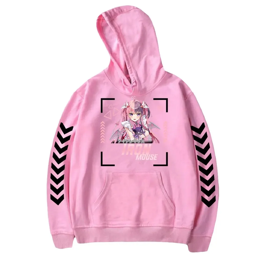 Ironmouse Hoodie Mulheres Homens Manga Longa Pullover Moletons Com Capuz Unisex Casual Streetwear Moda Roupas 2024