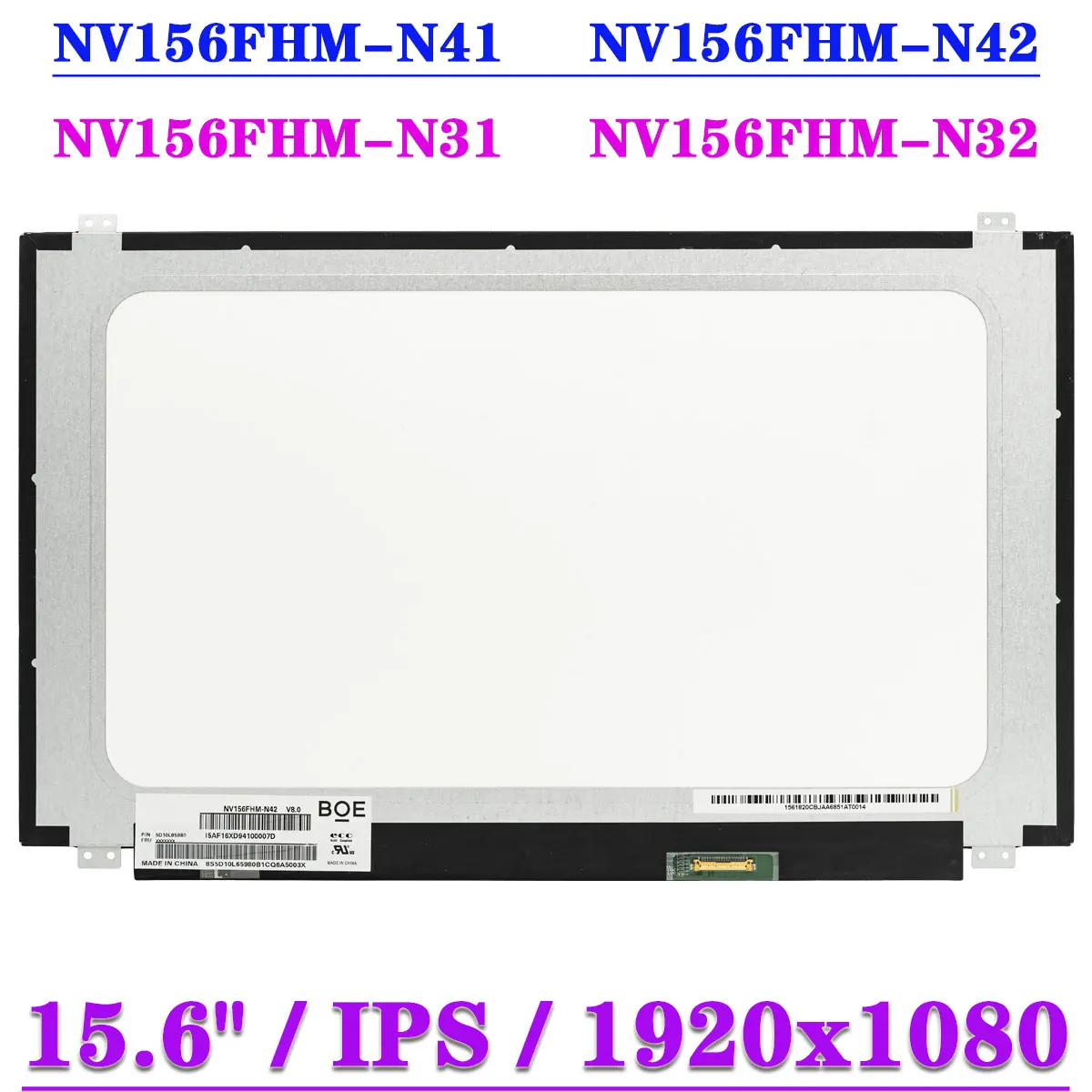 NV156FHM-N42 Fit NV156FHM-N41 NV156FHM-N31 NV156FHM-N32 NV156FHM-N46 ...