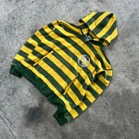 Y2K Street Kid Zip Up Hoodie Stripe Rivet Embroidery Pattern Sweatshirt New Men Hip Hop Fashion Streetwear Unisex Boxy Clothing - Image 4