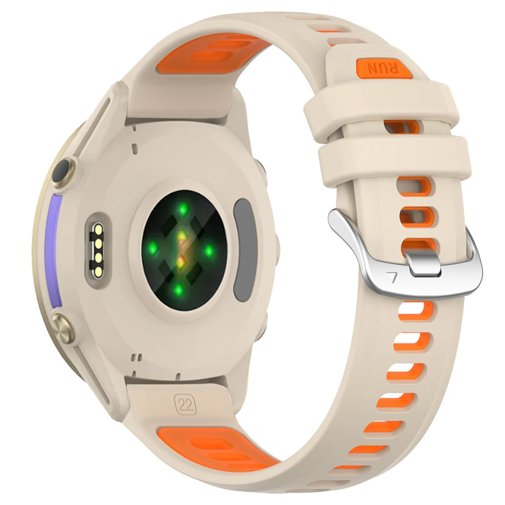 Two-Tone Sport Silicone Smart Bracelet Strap for Garmin Forerunner Series