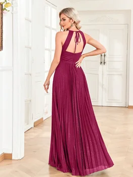 فساتين فاخرة مثيرة بدون ظهر أنيقة للنساء للحفلات الليلية فساتين سهرة طويلة رسمية أنيقة لحفلات الزفاف وحفلات الكوكتيل 2