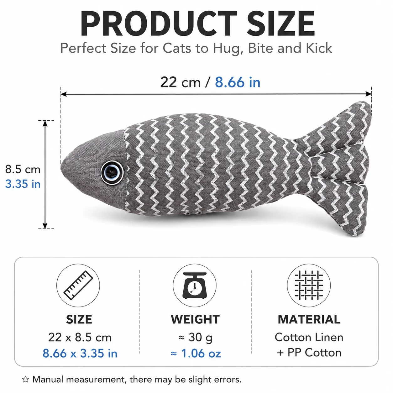 Interactive Fish Cat Toy - Chew & Exercise Pillow
