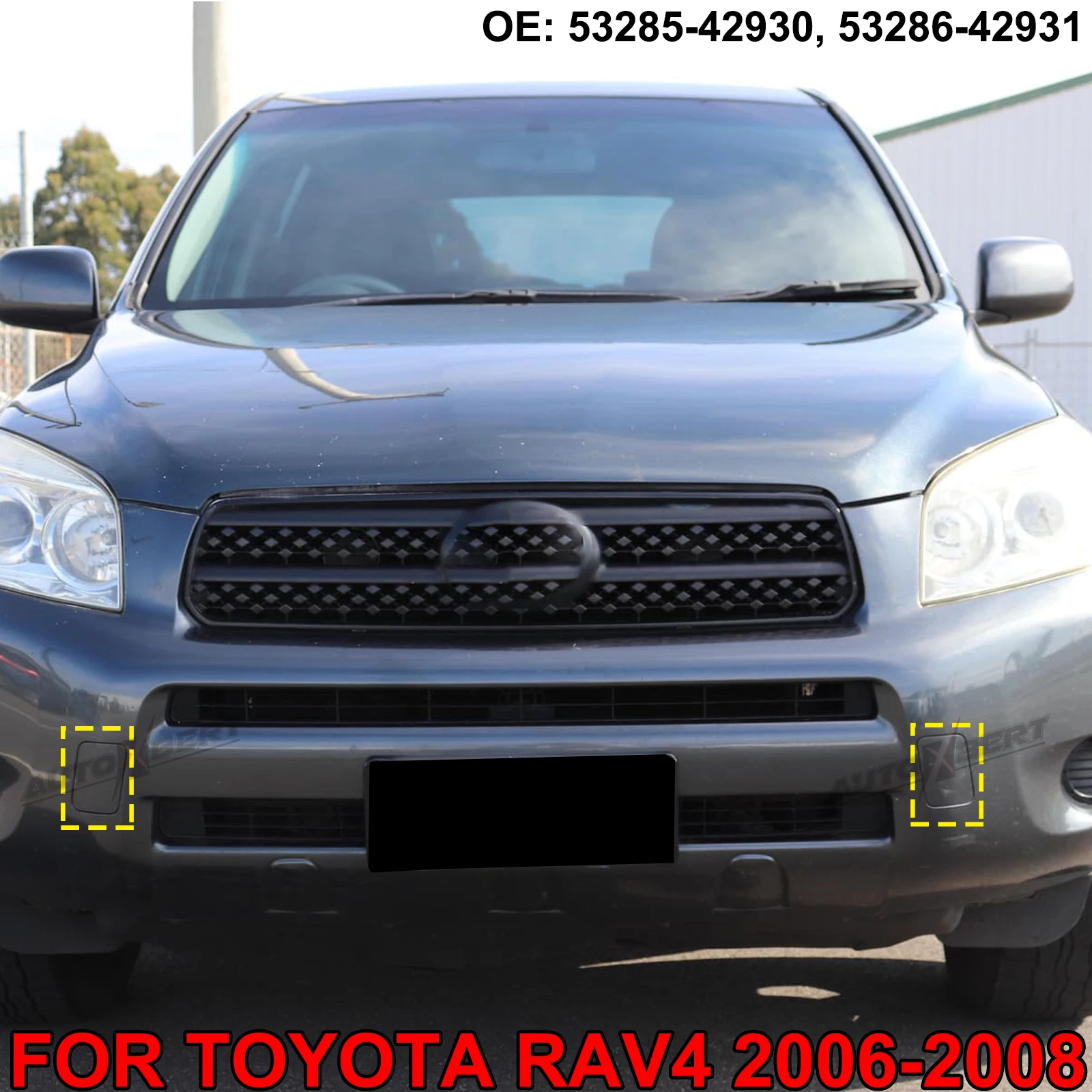 2 Stücke Vorne Abschlepphaken Abdeckung Stoßstange Abschleppen Anhänger Rechts Links Kappe Für Toyota RAV4 XA30 2006 2007 2008 53285-42930 53286-42931 – Detail 10