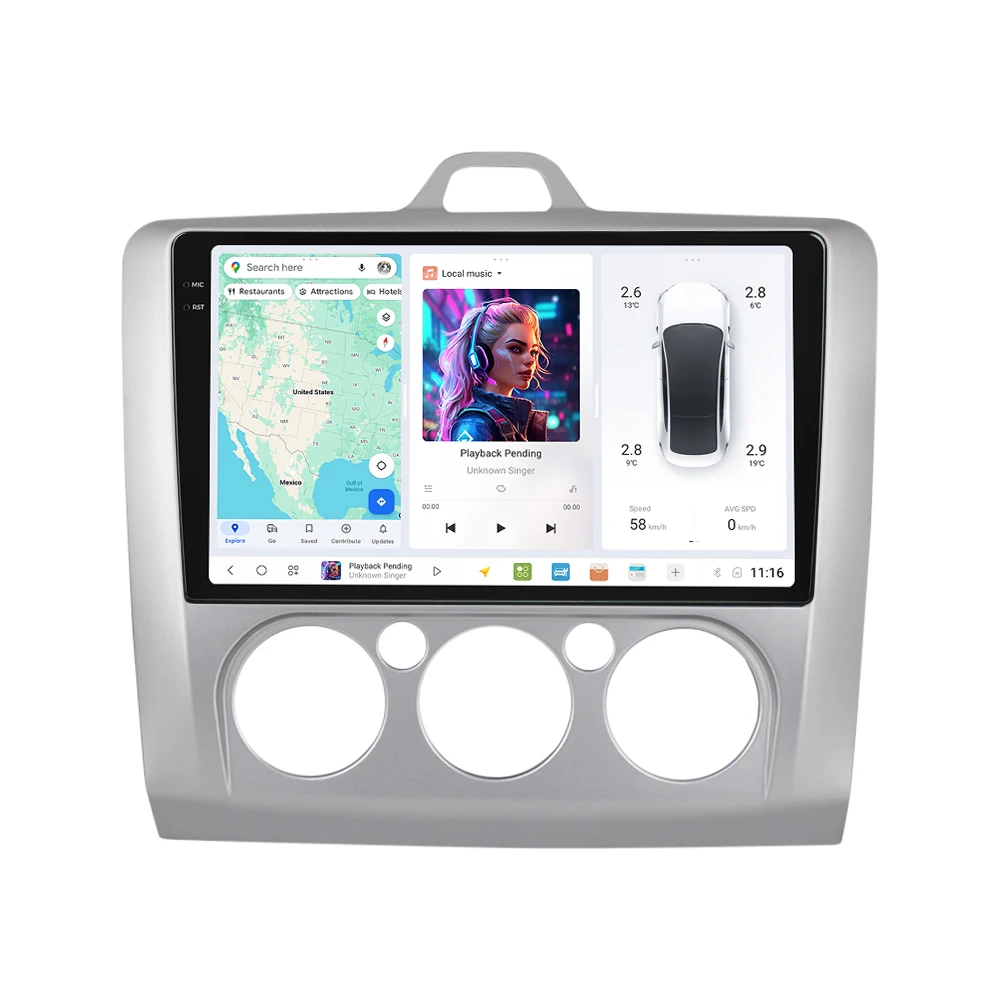 DUDUAUTO Drahtlose Carplay Auto Für Ford Focus 2 3 Mk2 Mk3 2004-2011 Auto Radio Stereo Multimedia Player DSP BT WIFI Dual Band GPS – Detail 9