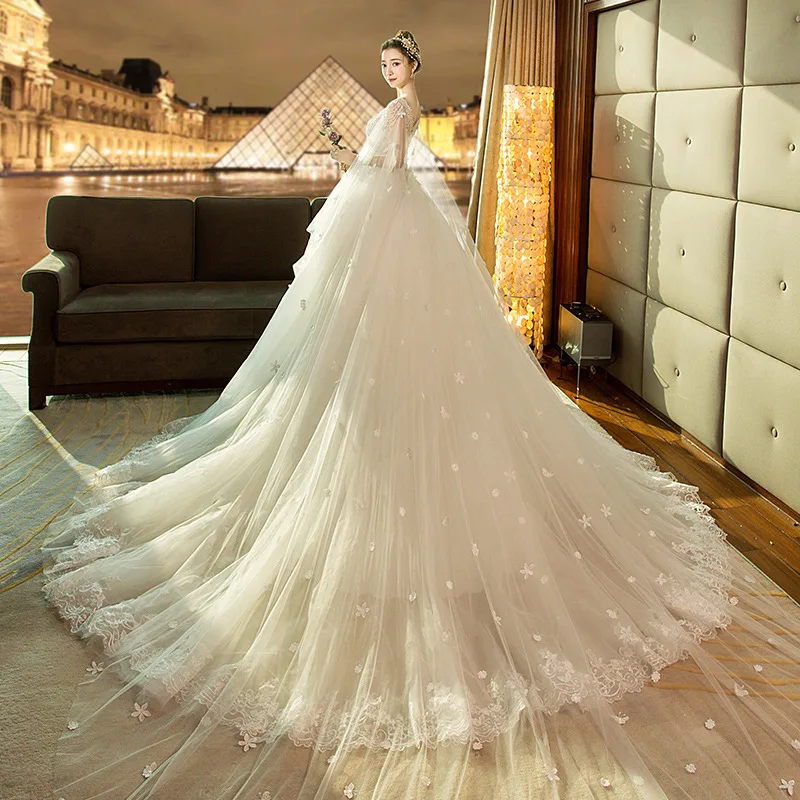 New Long Tail Luxury Wedding Dresses for Women Design Style