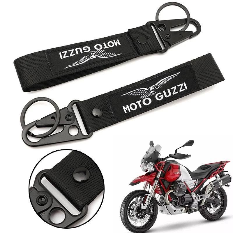 

2024 NEW Motorcycle Embroidery Key Ring Keychain For Moto Guzzi V85tt V 85TT V100 Mandello V7 Stone V85 V8S TT Bobber Breva 850