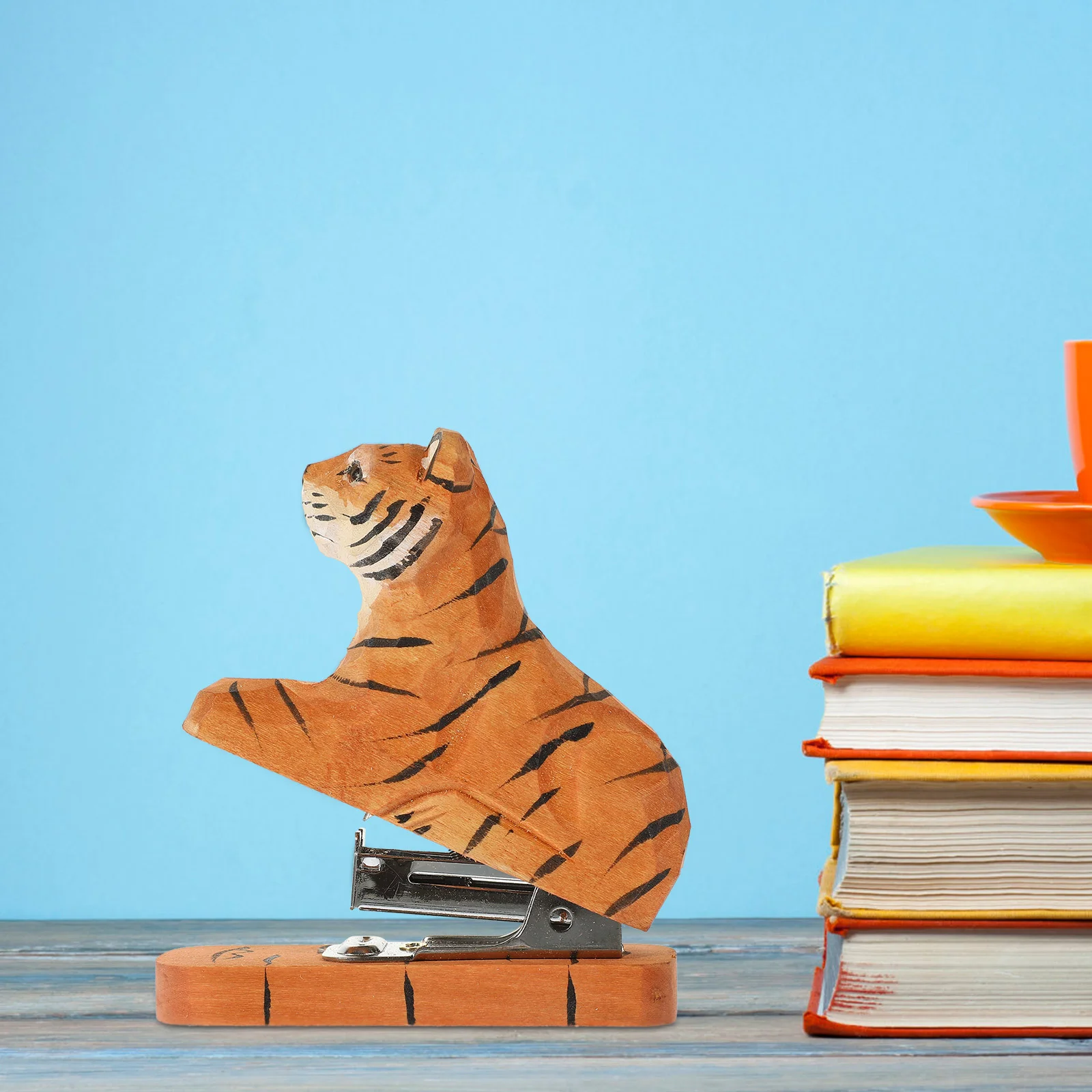 

Wooden Stapler Funny Staplers Books Manual Office Aluminum Alloy Animal Ornament for Child Cases