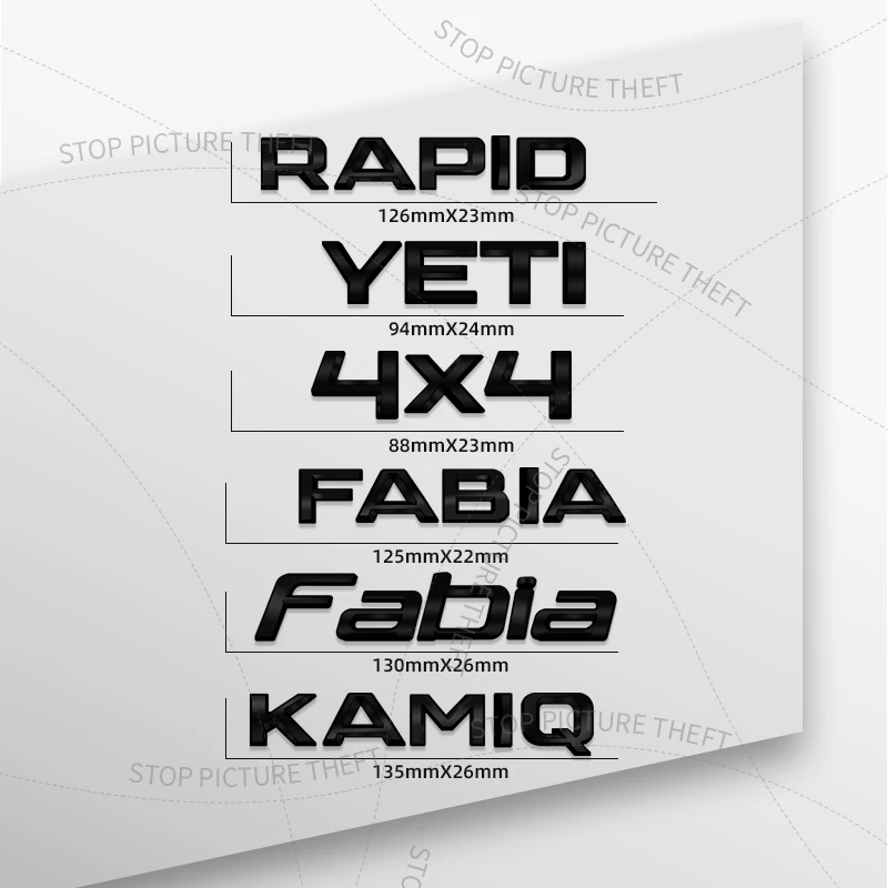 스코다 옥타비아 Kodiaq Kamiq Yeti Rapid Fabia Superb 4X4 로고 자동차 리어 테일 범퍼 트렁크 스티커 데칼, 3D 금속, 1 개
