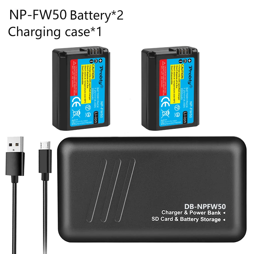 Np-fw50 Npfw50 Np Fw50 Battery + Led Dual Charger For Sony Alpha A7 A7ii  A7r A7rii A6000 A6300 A6400 A6500 Rx10 Rx10ii - Digital Batteries -  AliExpress