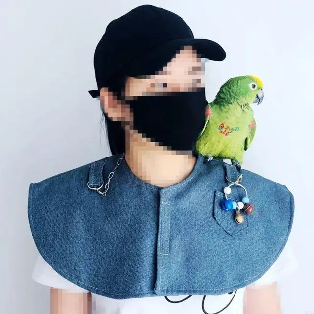 Parrot Anti-scratch Shoulder Protector Cape Cover for Bird Poops Shawl Guard for Small Large Birds 2 Colors 4